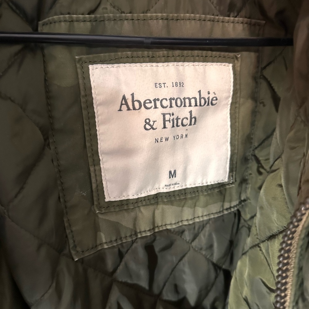 Abercrombie & Fitch OD Green Camo Coat - Medium - Picture 4 of 7